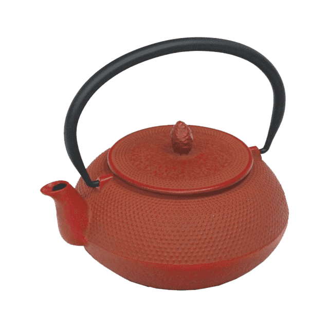 Roji nail head 600ml red teapot