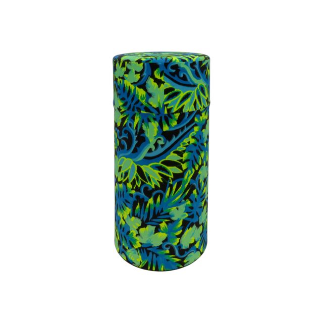 Tea canister - tropical BLUE