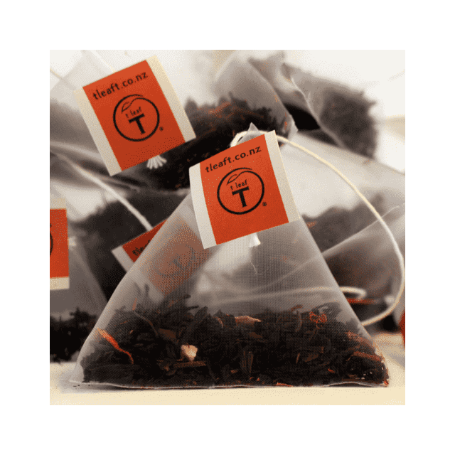 Orange oolong pyramids