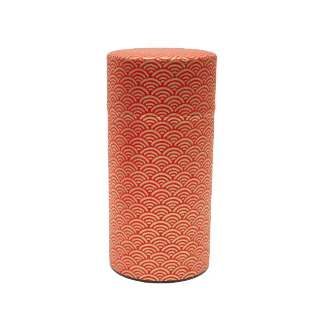 Tea Canister Red dragonfly t leaf T