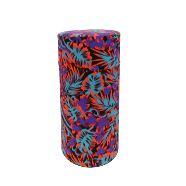 Tea canister - tropical PURPLE