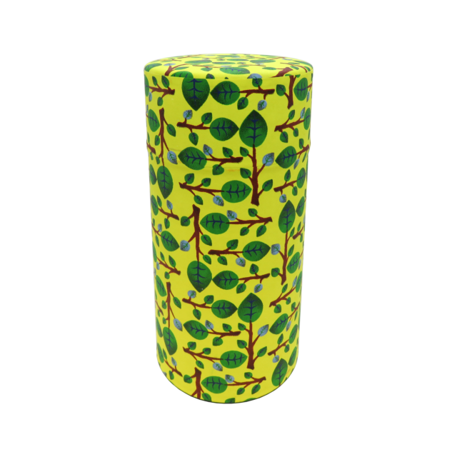 Tea canister - tree yellow