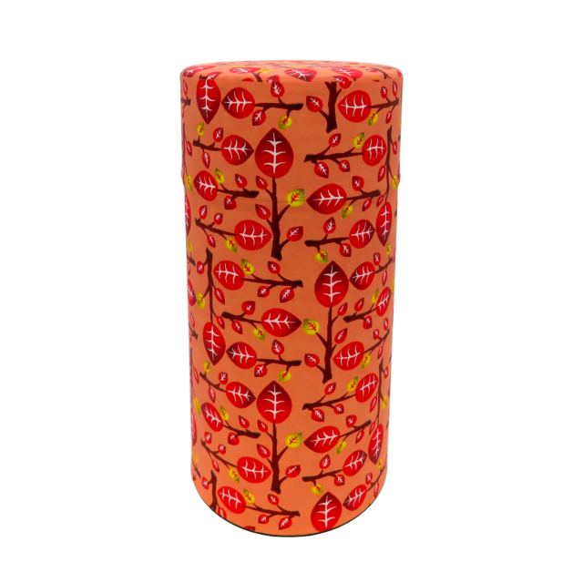 Tea canister - tree red