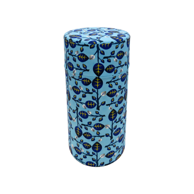 Tea canister - tree blue