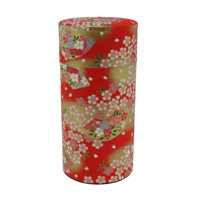 Tea Canister oriental royal blue t leaf T