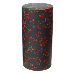 Red dragonfly black tea canister 