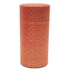 Red wave tea canister 