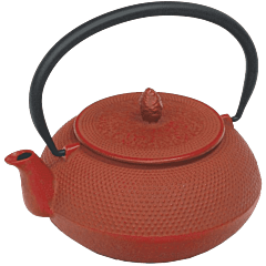 Roji  nail head 600ml red teapot 