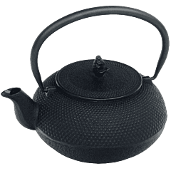 Roji  nail head 900ml black teapot 