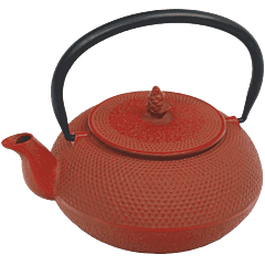 Roji  nail head 900ml red teapot 