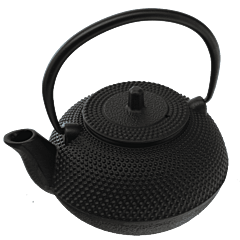 Zente 600ml black teapot 