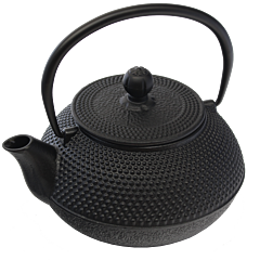 Zente 890ml black teapot 