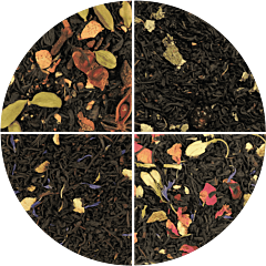 Flavoured black tea sample selection