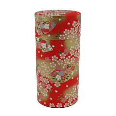 Tea canister oriental red