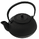 Zente 600ml black teapot 