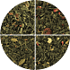 Flavoured green tea sample selection