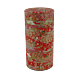 Tea canister oriental red gold