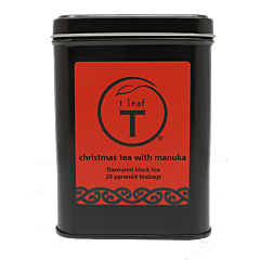 Christmas tea with NZ Manuka pyramid 20s + tin