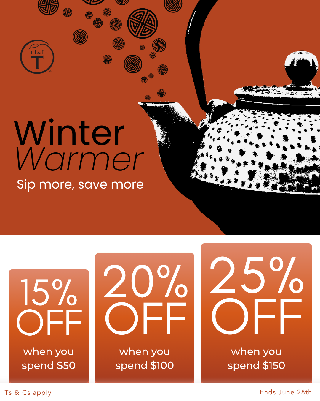 winter warmer - up to 25% OFF